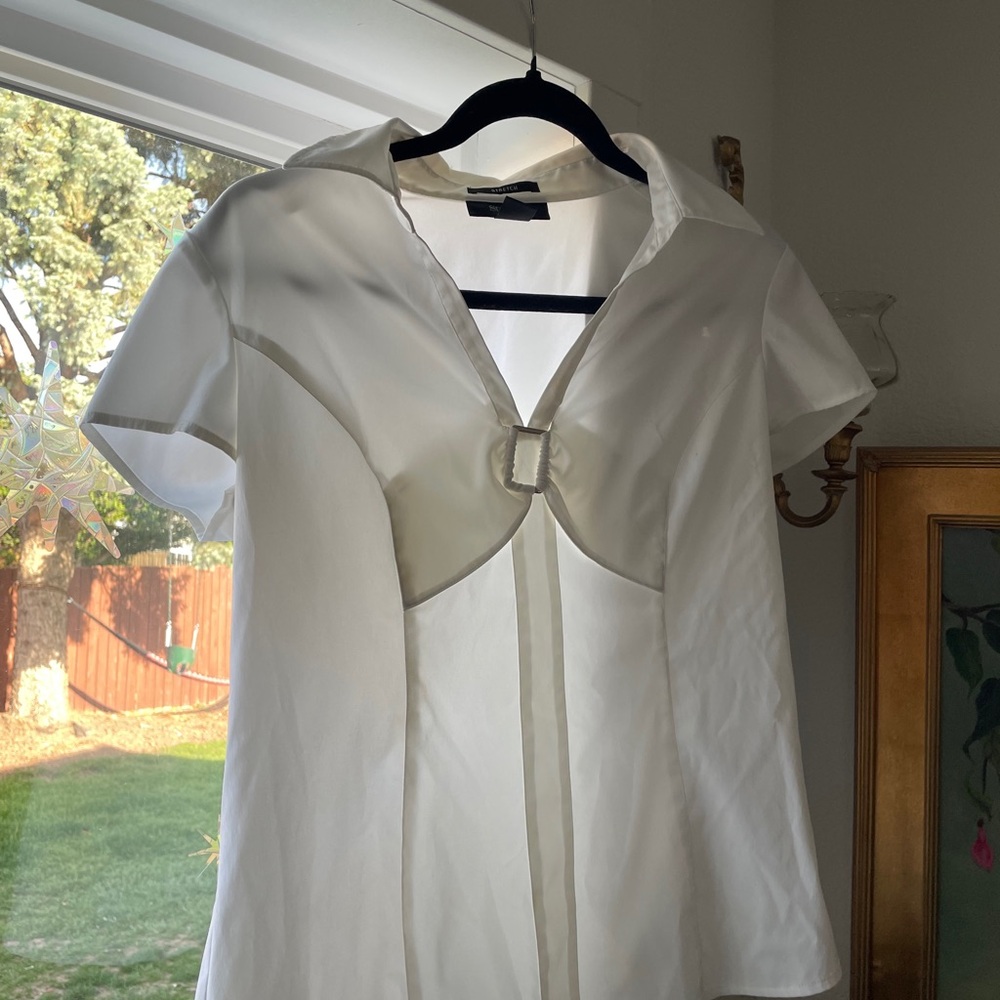 Style & Co. Ivory Short Sleeve Blouse